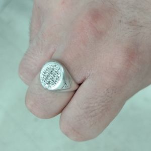 Genuine Diamond .24 TCW 925 Silver Ring - Size 10